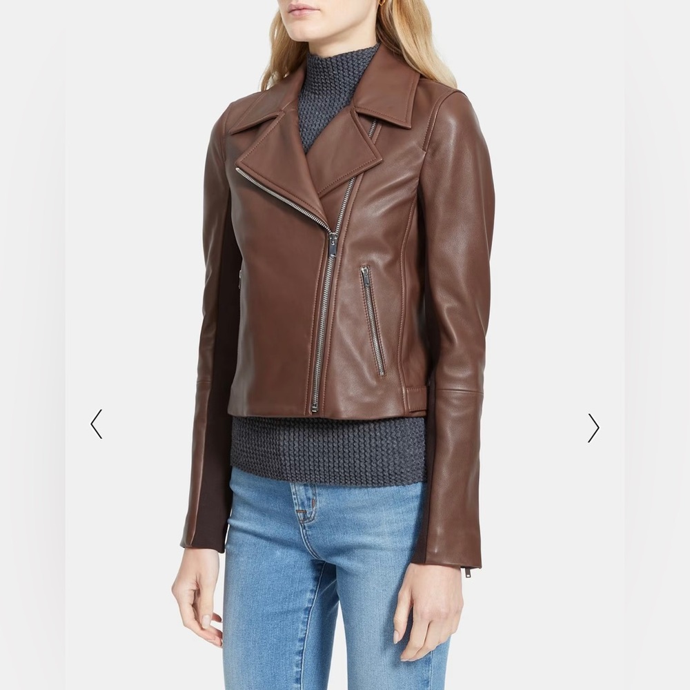 Theory leather moto jacket